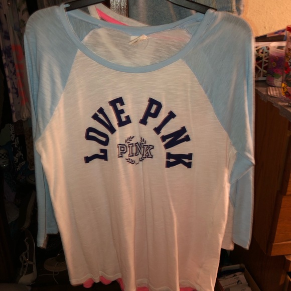 Pink baseball tee
